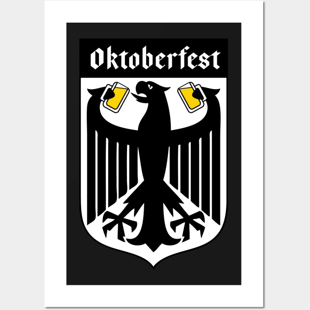 oktoberfest german drinking eagle flag Wall Art by atomguy